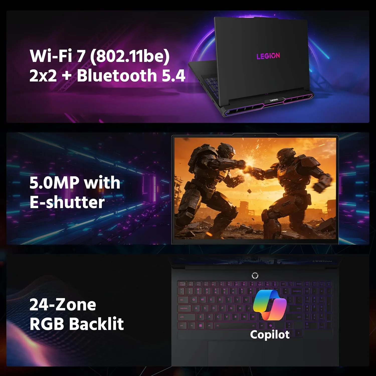Lenovo Legion Pro 7i 16" WQXGA 240Hz Gaming Laptop, Intel Core Ultra 9 275HX, GeForce RTX 5080 GDDR7, 32GB DDR5, 3TB Storage (2TB PCIe SSD&1TB Docking Station), Backlit Keyboard, Win 11 Pro, Black