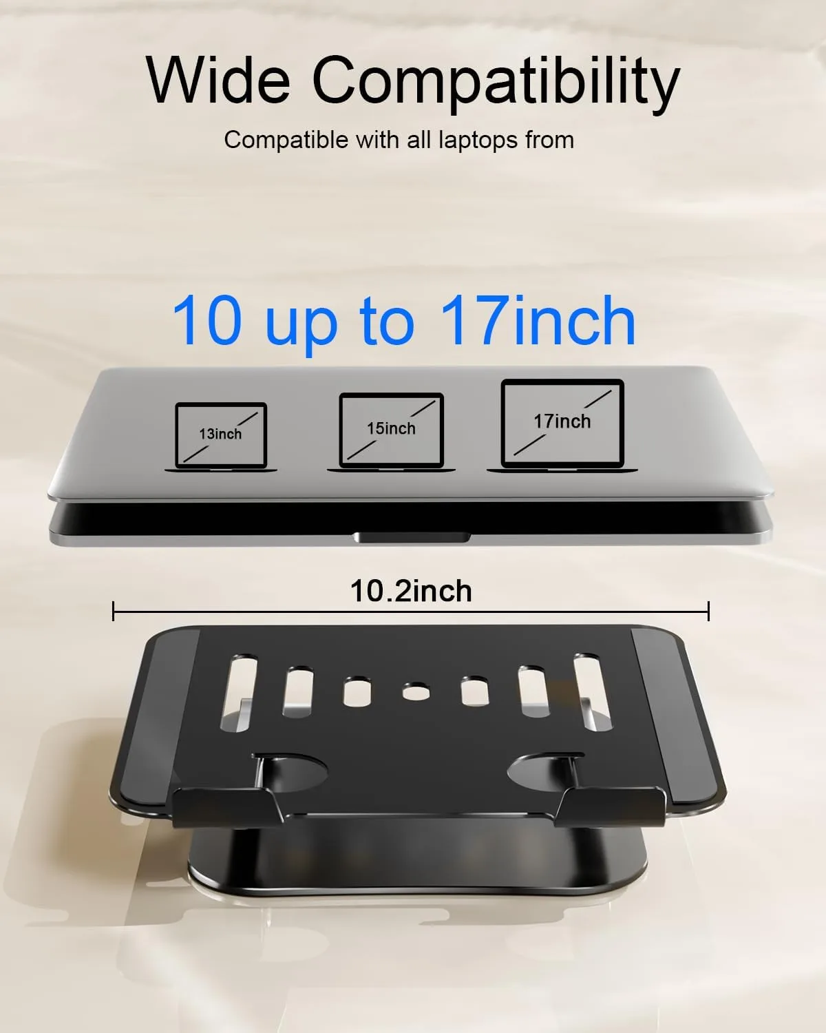 Adjustable Laptop Stand, Aluminum Laptop Riser