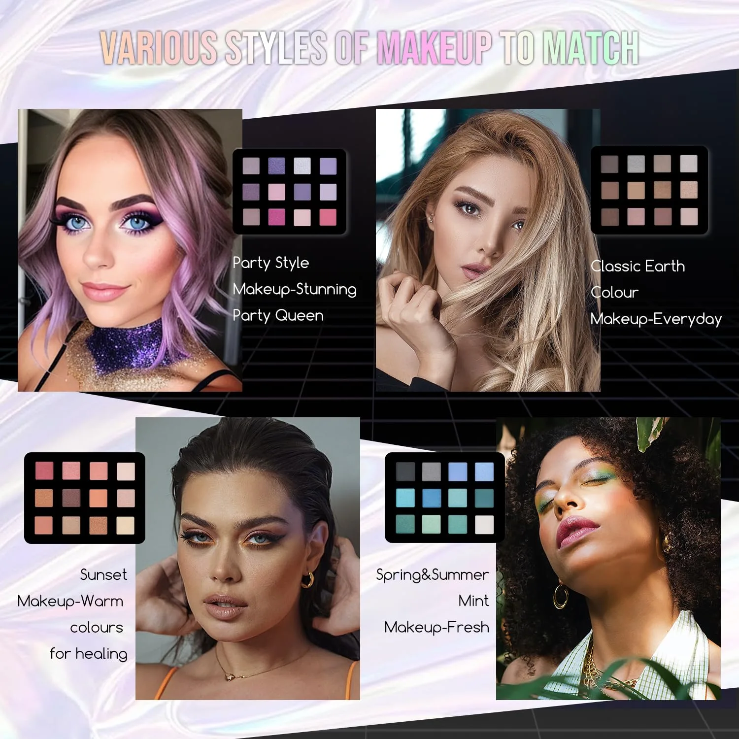 Color Nymph Makeup Kits for Girls Women Makeup Set and Cosmetic Case Green