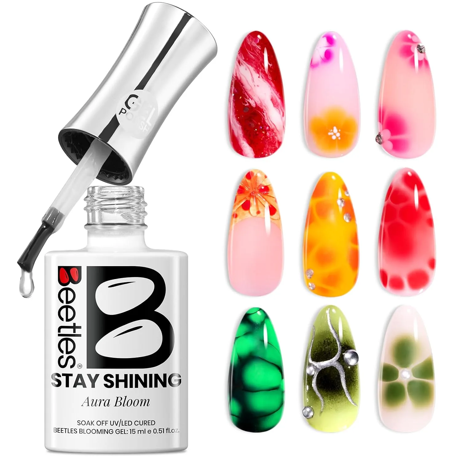 Esmalte Beetles Blooming Gel para uñas efecto floral 15ml