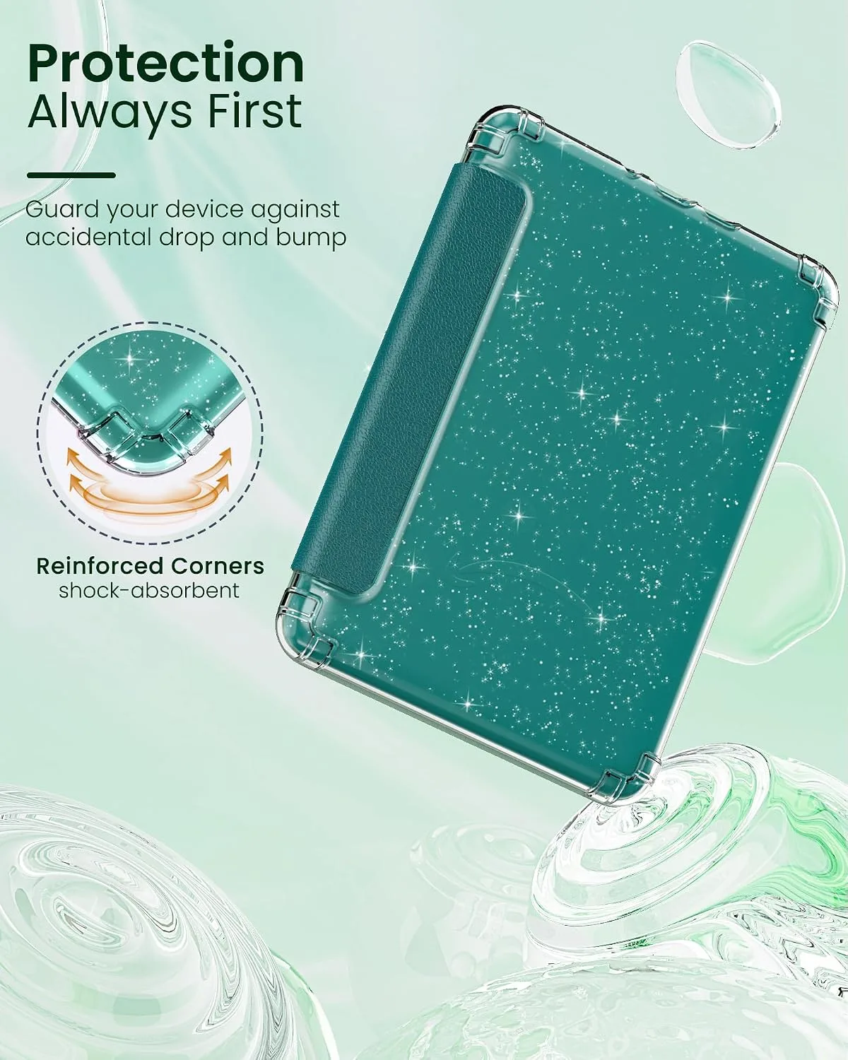 MoKo Case for 7" Kindle Paperwhite 12th Gen & Colorsoft 2024, Jade Green