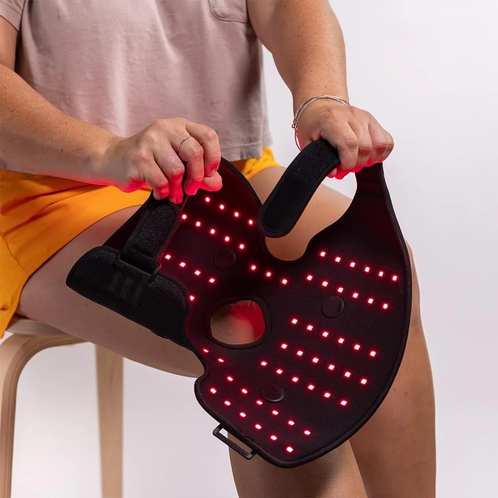 Fringe Red Light Therapy with Vibration Massage, Knee Wrap, 660nm & 850nm