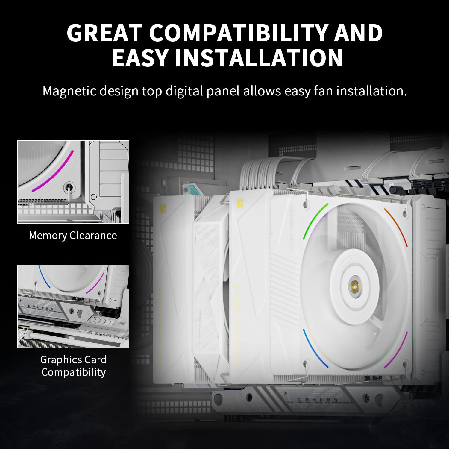 Thermalright Royal Pretor 130 Ultra White CPU Cooler,7 Heat Pipes Heatsink CPU Cooling, White Brushed Top Cover, for Intel LGA115X/2011/1700/1851,AM4/AM5 Platforms,Double Towers and Fans Cooler