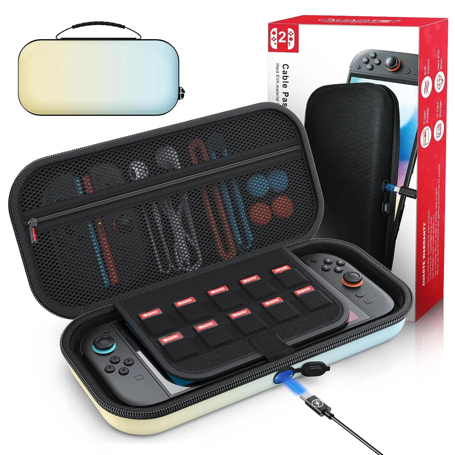 Auarte [Charge Inside] Carrying Case for Switch 2 Console (2025)/OLED