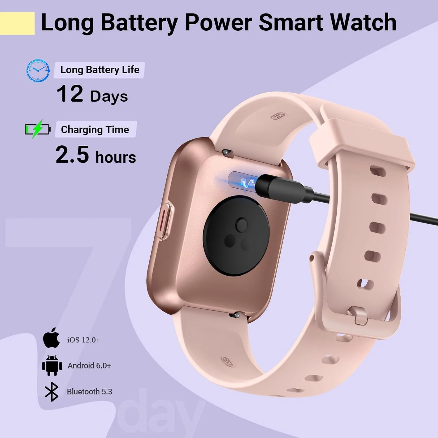 Smartwatch for Women, Compatible with Android & iPhone, 1.8'' Fitness Tracker Watch with Alexa, Call & Notification Alerts, Heart Rate & Sleep Monitor, 120 Sports Modes, Waterproof Watch for Women