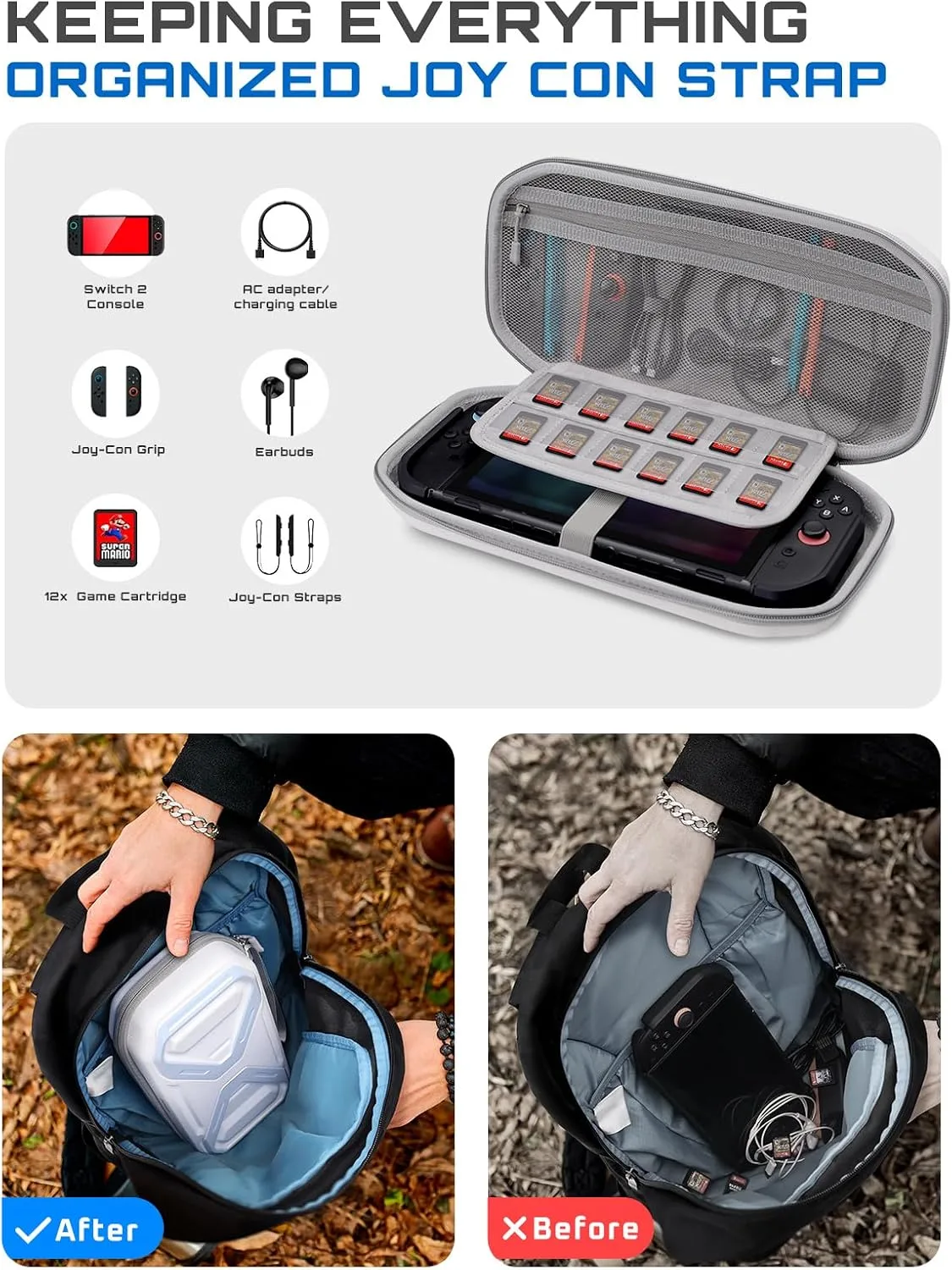 SUPCASE Pro Edition Carrying Case for Nintendo Switch 2 2025, White