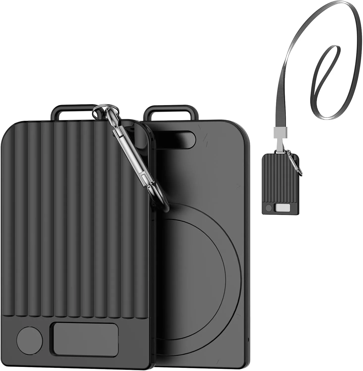 Magnetic Holder for Plaud Note&Plaud Note Pro(2025) with Lanyard&Carabiner,Anti-Scratch Hard Slim PC Portable Protective Case Ai Voice Recorder Accessories