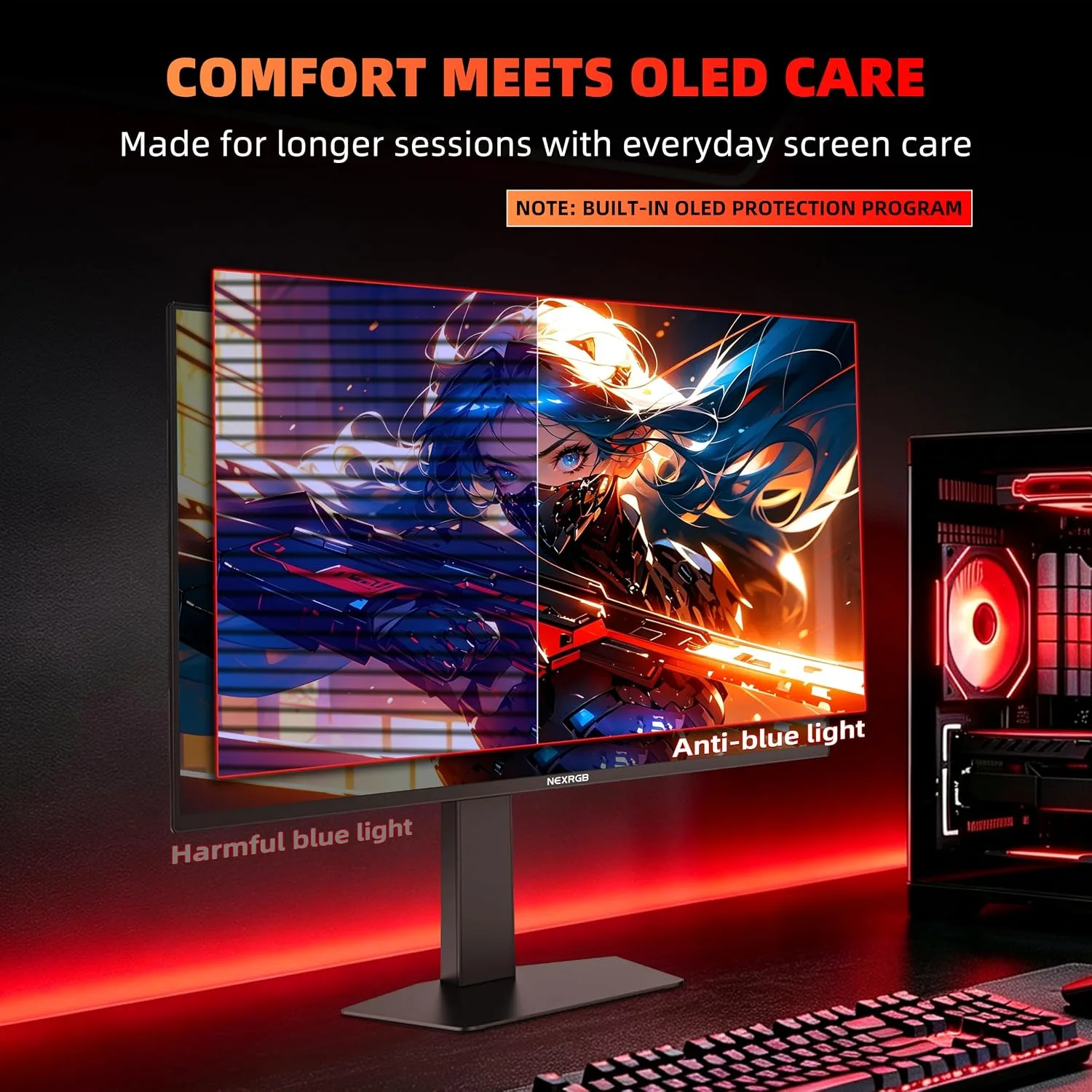 27-Inch QD-OLED Gaming Monitor, QHD 280Hz, 0.03ms, 1.5M:1 Contrast