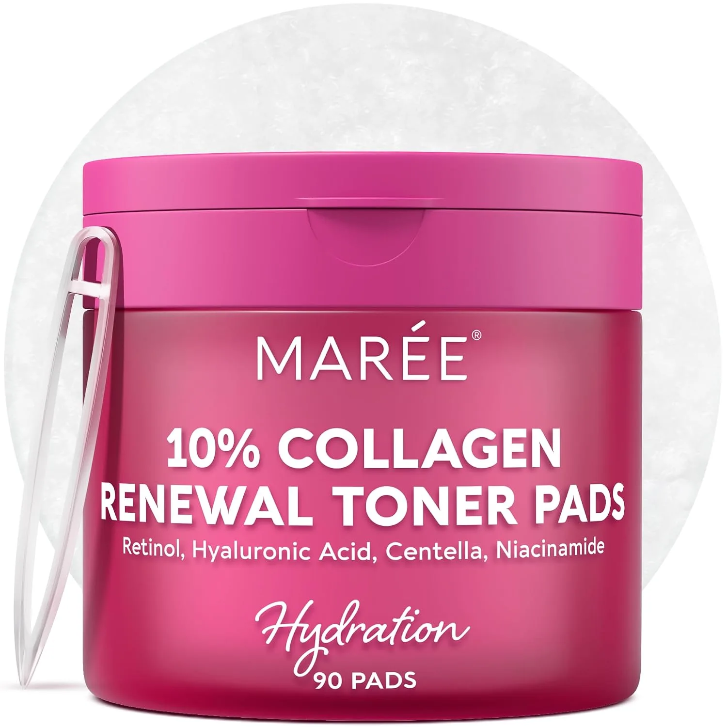 MAREE Collagen Toner Pads - Toner Pad with Retinol - Toning Zero Pore Pads
