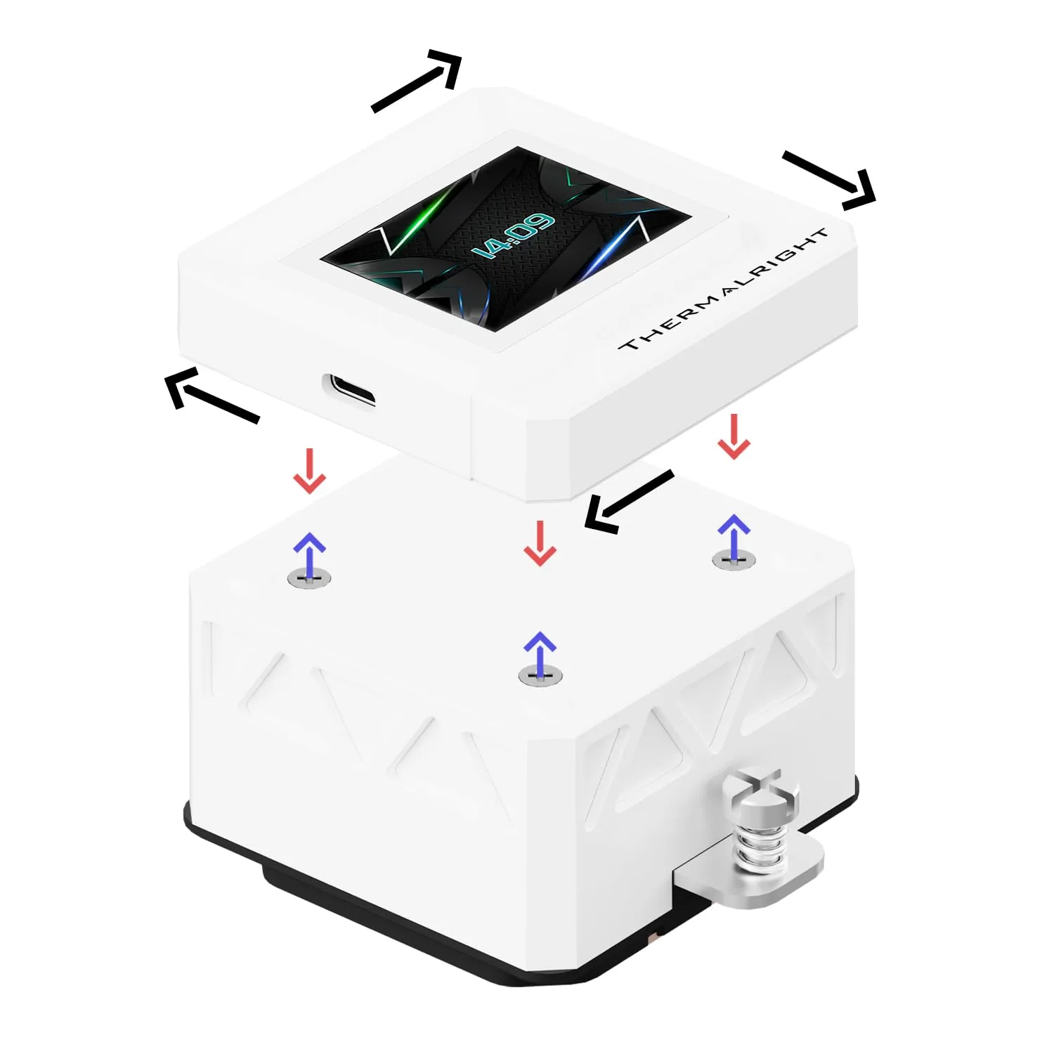 Thermalright FW360 SE ARGB White CPU AIO Cooler,PC 360 Specification Water Cooler System,IPS LCD Screen with 320 * 240 Resolution,for AM5,Intel LGA1700/1851,CPU Comes with 2-inch LCD Display