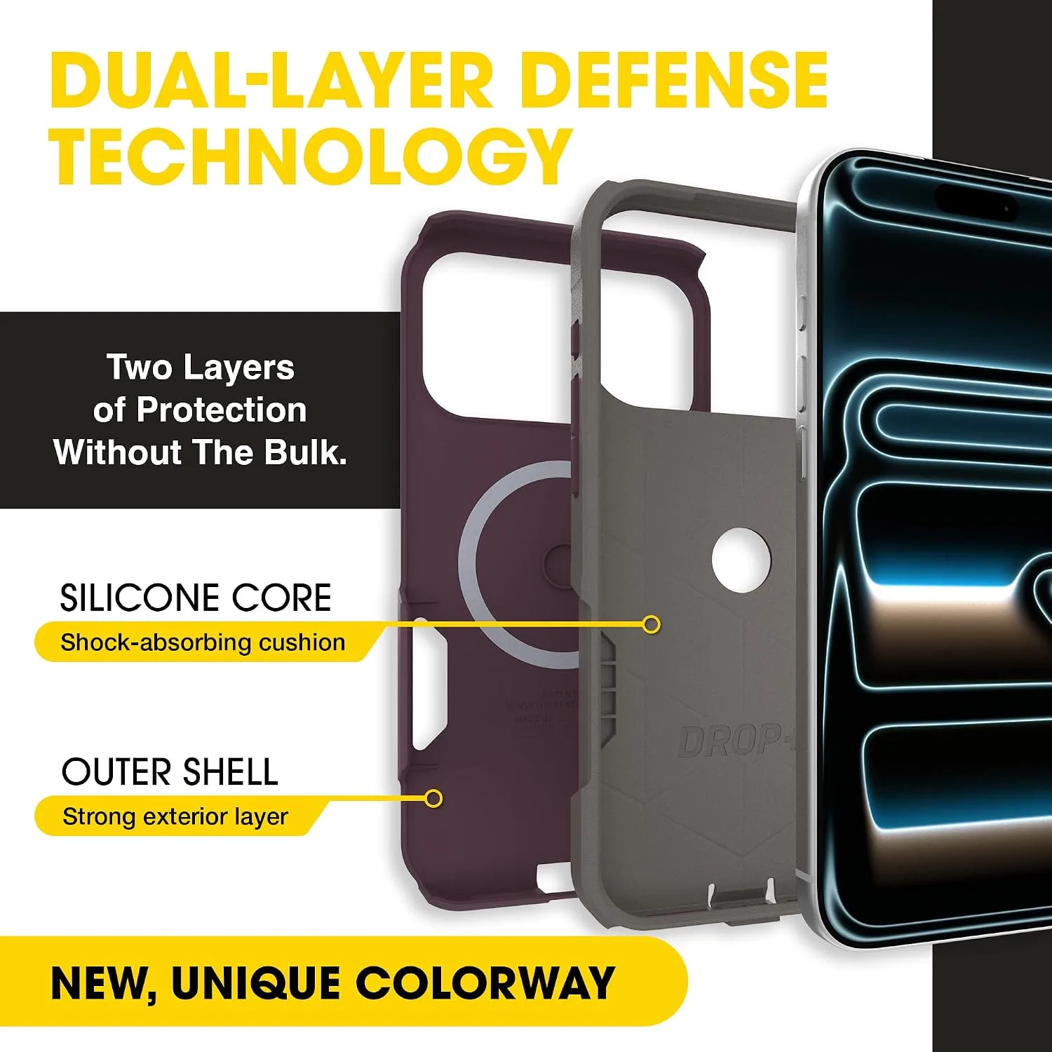 OtterBox iPhone 18/17 Pro Max Commuter MagSafe Case, Purpleish on Purpose