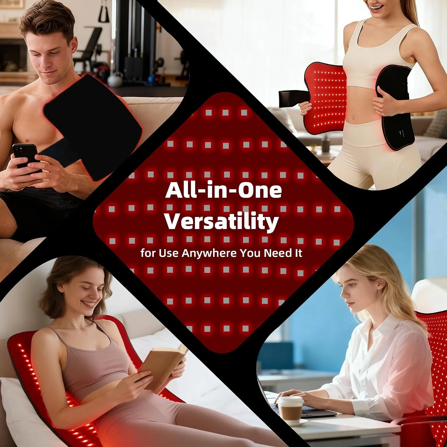 Red Light Therapy Mat for Body, 240 LEDs 32"x15" Near Infrared Light Therapy Pad with 660nm & 850nm Wavelength, Home Use for Back Belly Knee Joint Muscle Comfort