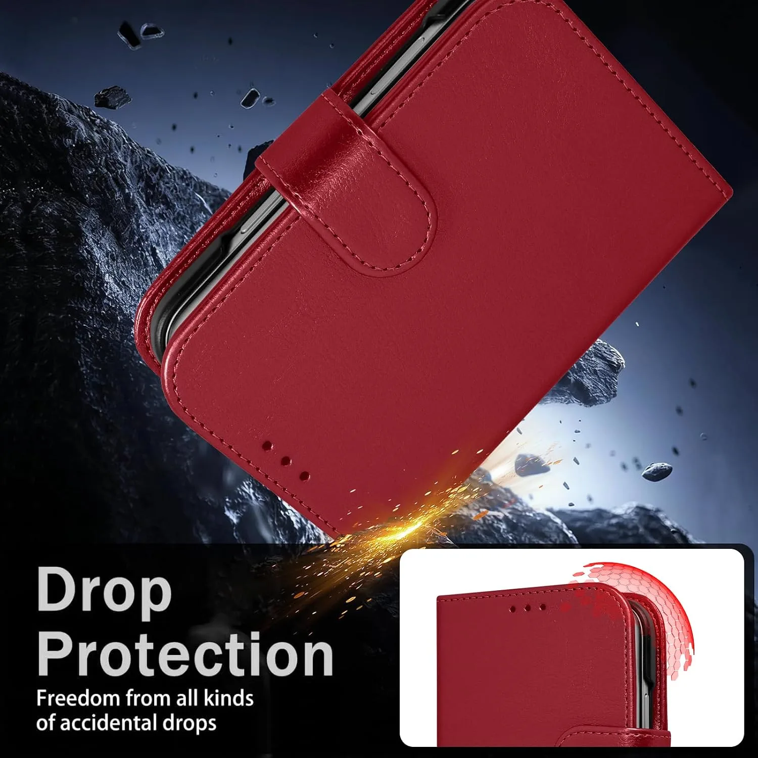 Wallet Phone Case Crafted for iPhone Duo Burgundy