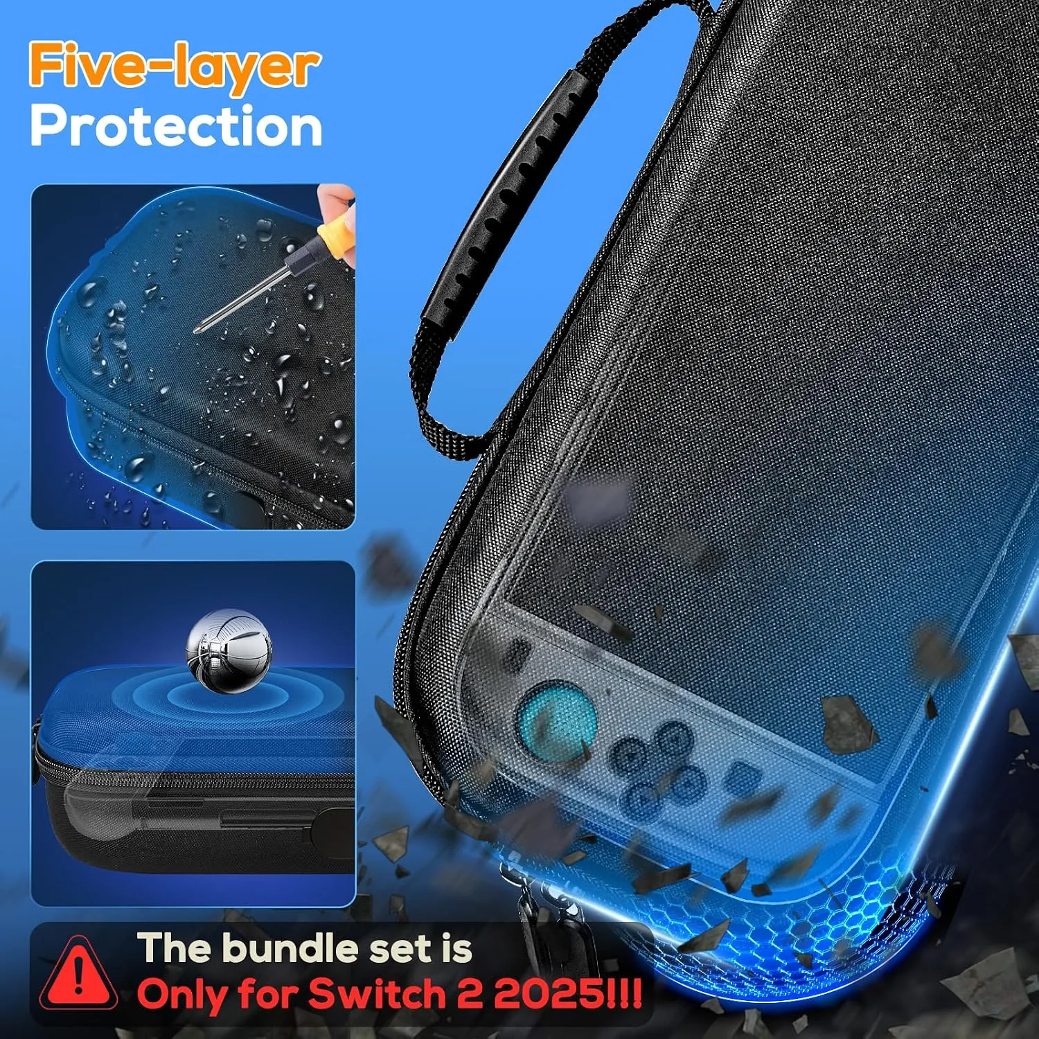 Auarte [Charge Inside] Switch 2 Carrying Case for Nintendo Switch 2