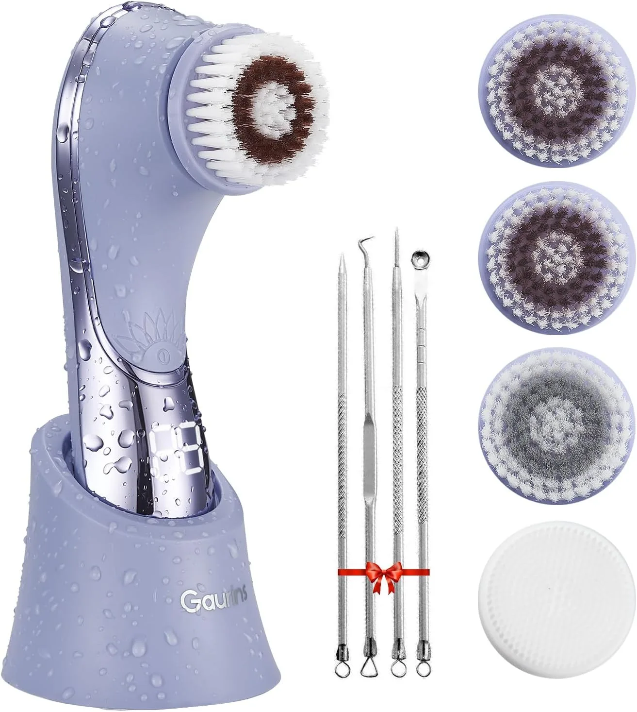 Facial Cleansing Brush, Rechargeable Electric Face Scrubber, 2 Speed Modes