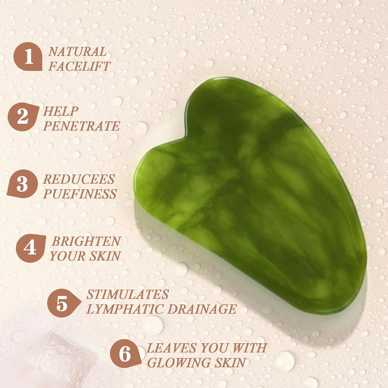 Gua Sha & Jade Roller Set for Face and Body