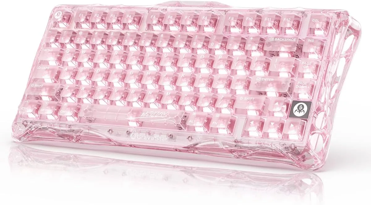 Teclado gamer mecánico inalámbrico GravaStar Mercury K1 Lite 75% RGB