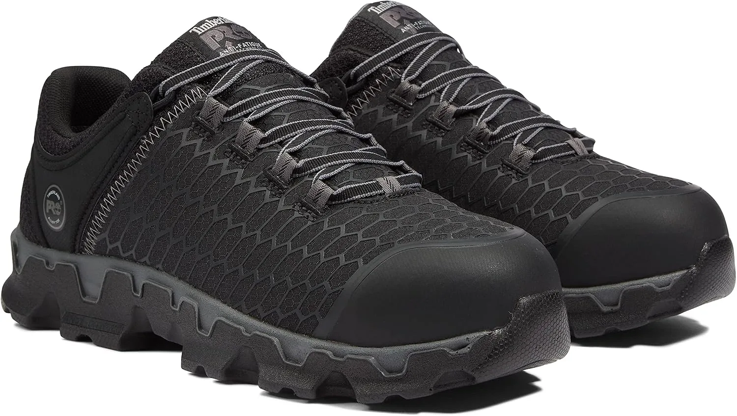 Timberland PRO Men's Powertrain Sport Alloy Safety Toe Industrial Athletic Work Shoe, Black/Grey-2024 New, 9