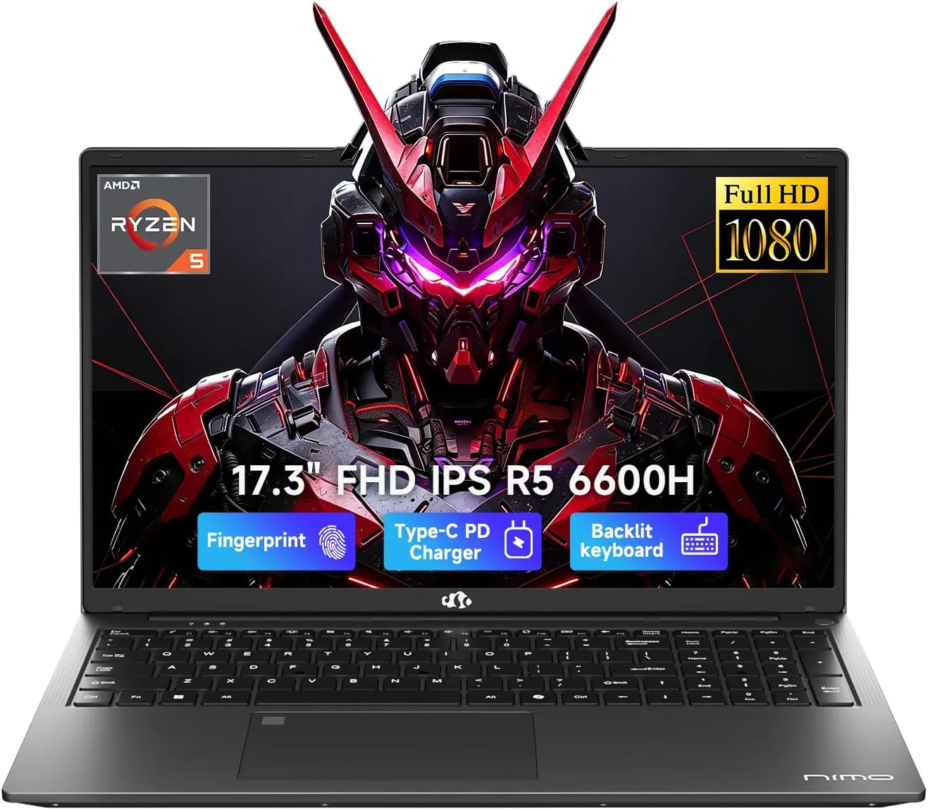 Laptop Nimo 17.3" AMD Ryzen 5 6600H 32GB RAM 1TB SSD Azul