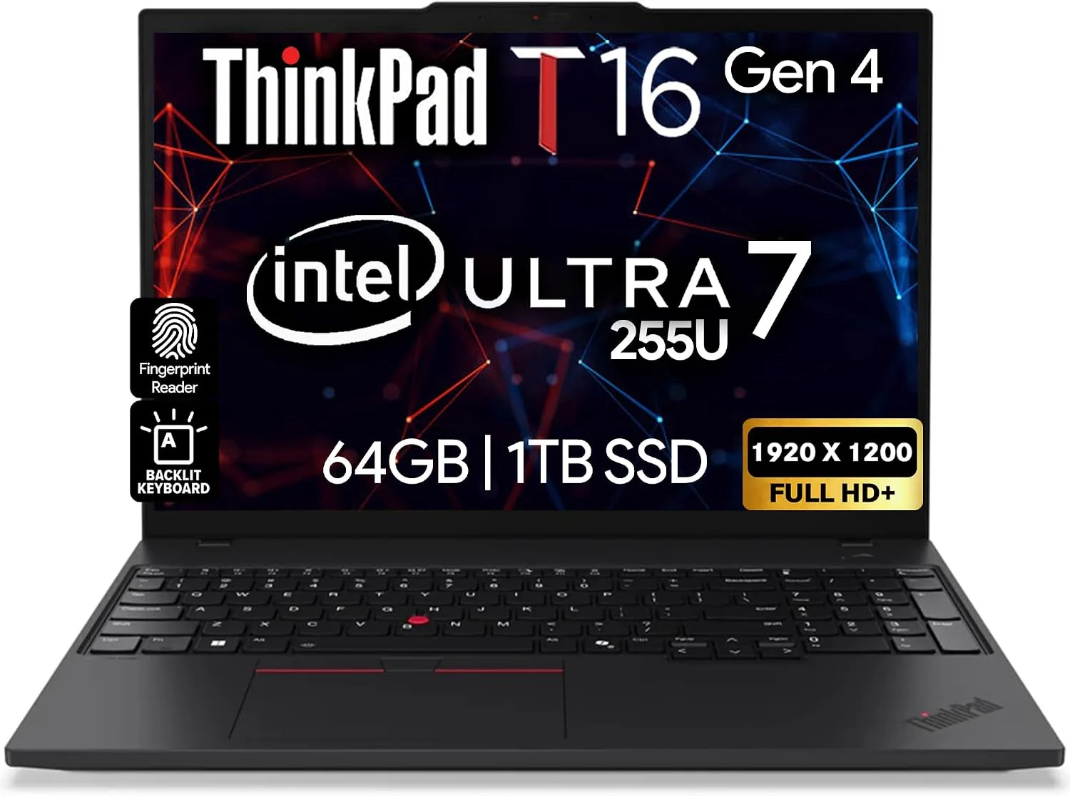 Lenovo ThinkPad T16 Gen 4 Intel Core Ultra 7 255U, 64GB DDR5 RAM, 1TB SSD