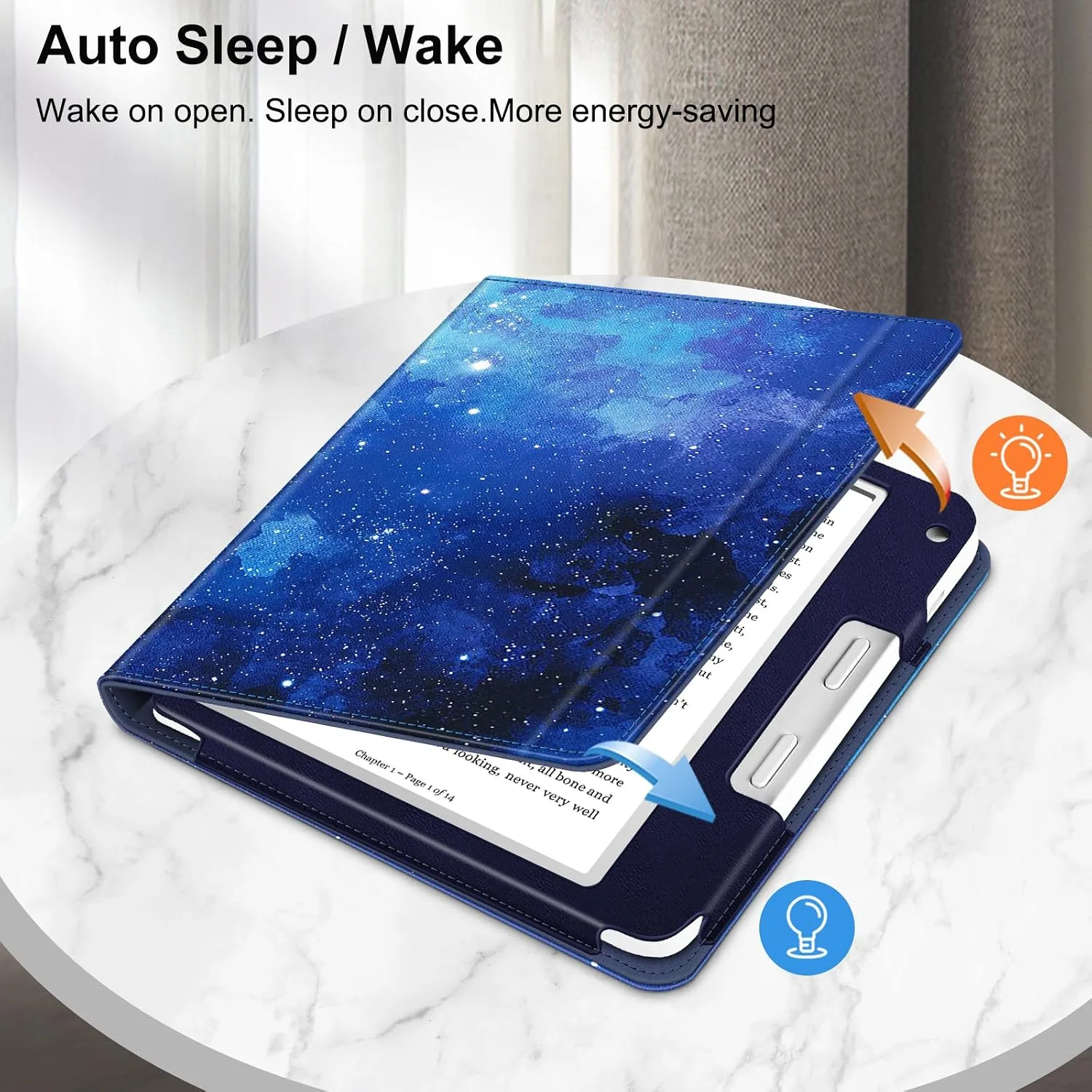 Fintie Stand Case for 7" Kobo Libra Colour/Kobo Libra 2, Starry Sky