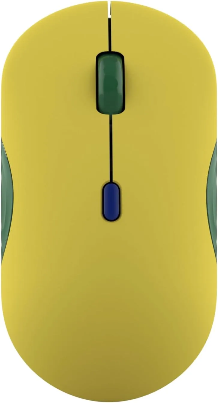 Lenovo 350 Bluetooth Silent Mouse (Fan Edition), Wireless Ergonomic Ambidextrous Design, Bluetooth 5.3, Adjustable DPI up to 2400, 36 Month Battery Life, Recycled Materials, Brazil Flag