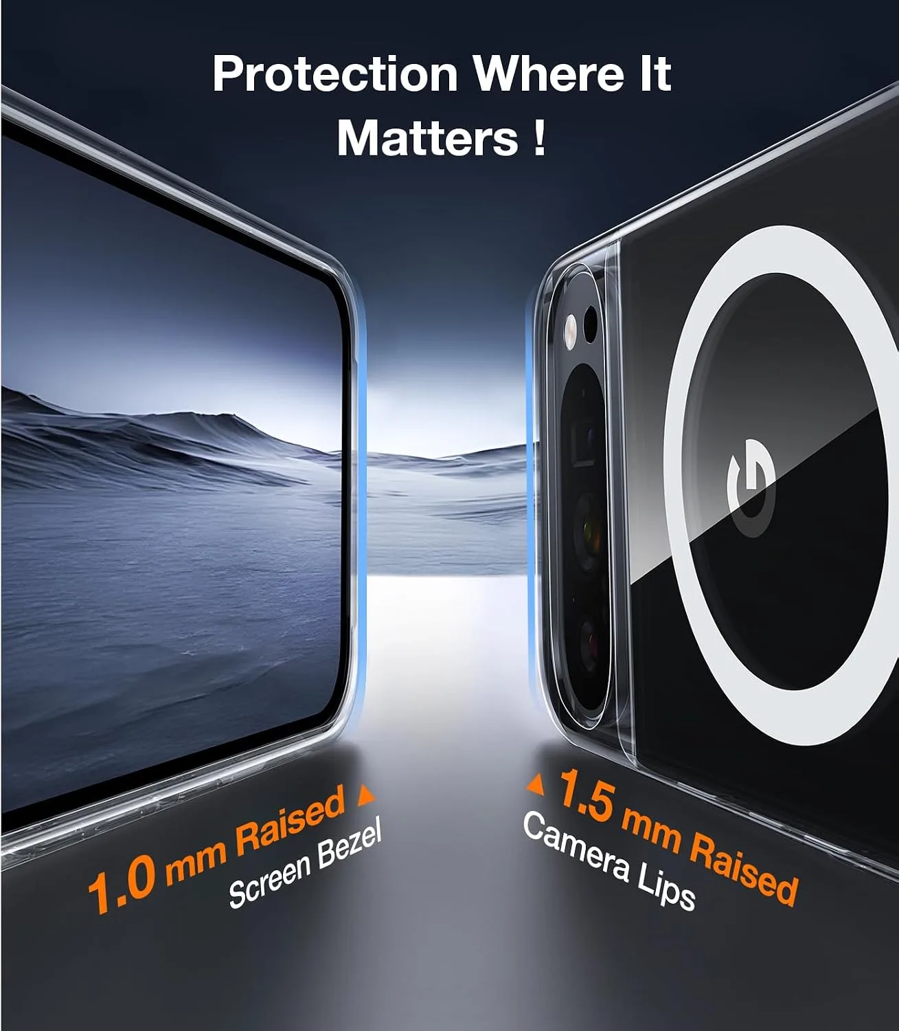 TORRAS Strong Magnetic & Stand for Google Pixel 9 Pro XL Case Diamond Clear