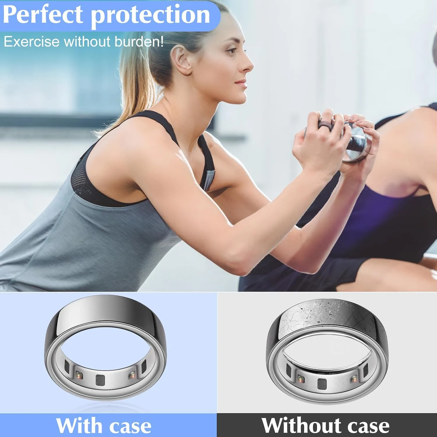 Compatible with Oura Ring Gen 4/4 Ceramic/Gen 3/Ultrahuman Rings Cover