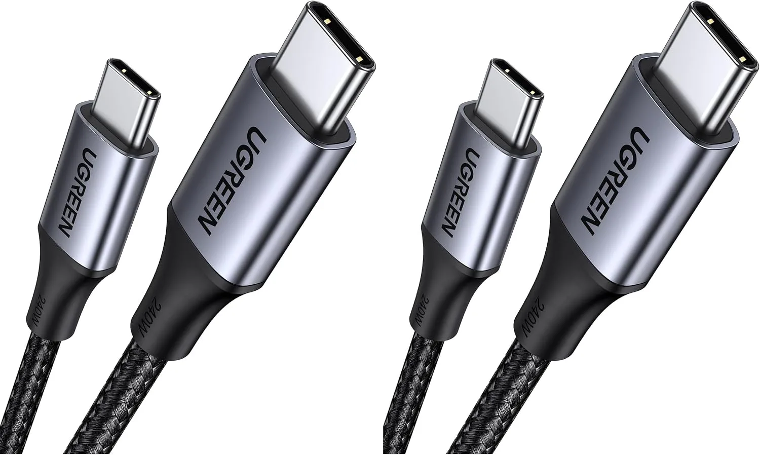 UGREEN 240W USB C to USB C Cable, Fast Charging USB C Cable for iPhone 17 Pro Max/16, Samsung Galaxy S25/S24, MacBook Pro/Air, iPad Pro/Air/Mini, Dell XPS, 6.6FT (Pack of 2)