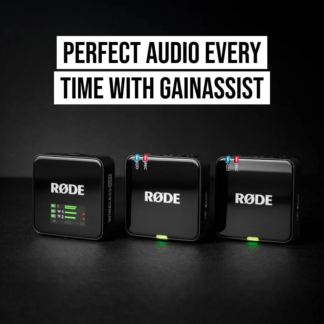 RØDE Wireless GO (Gen 3) (2 TX + 1 RX + Charging Case), 32-Bit Float