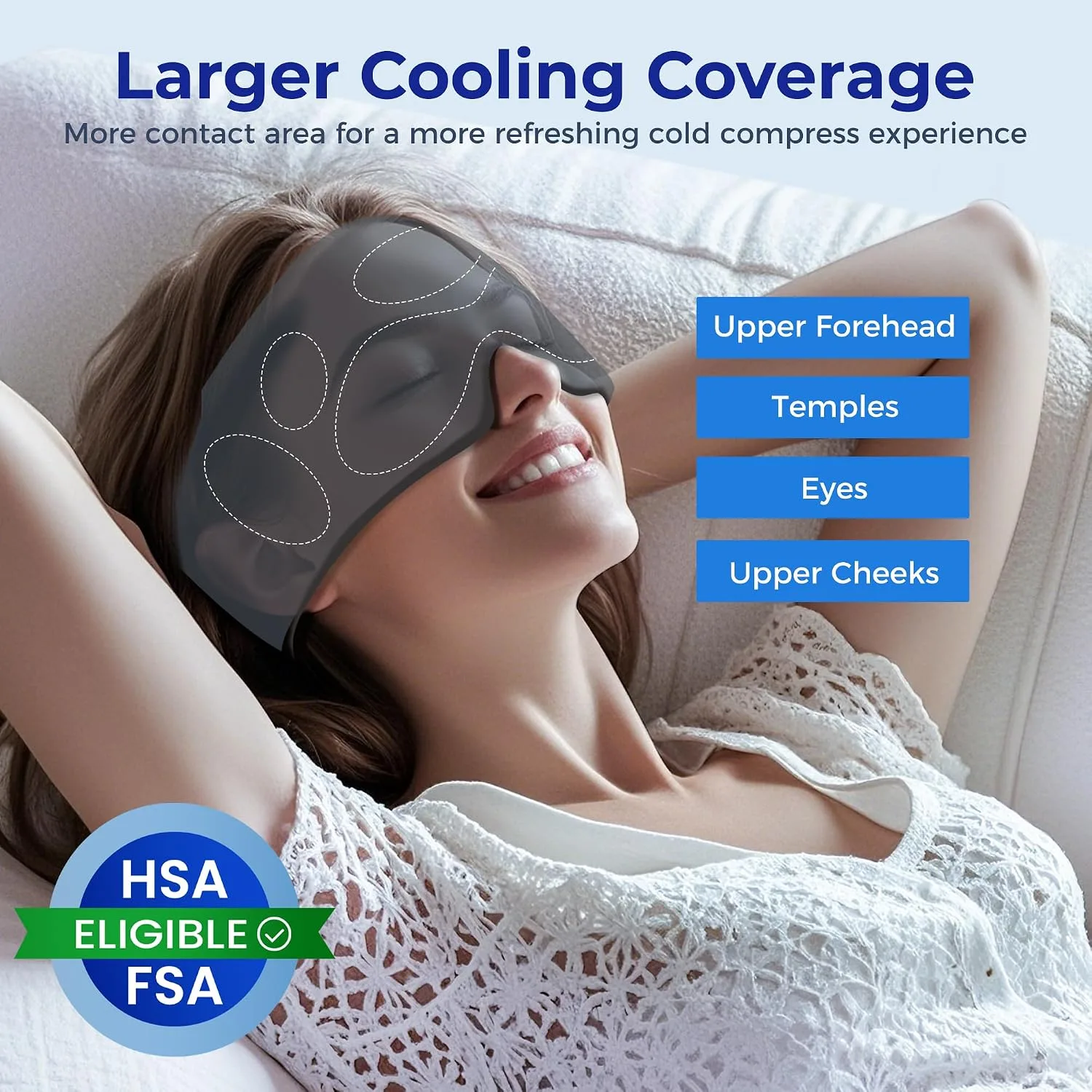 Cooling Gel Eye Mask for Puffy Eyes & Eye Bags, Cold Compress