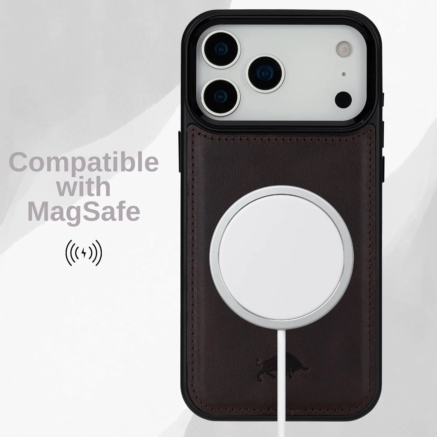 VENOULT Wallet Case for iPhone, Full Grain Genuine Turkish Leather, Magnetic Detachable, RFID 4 Card Slots, Business Style, Compatible with MagSafe (Chocolate, iPhone 16 Pro)