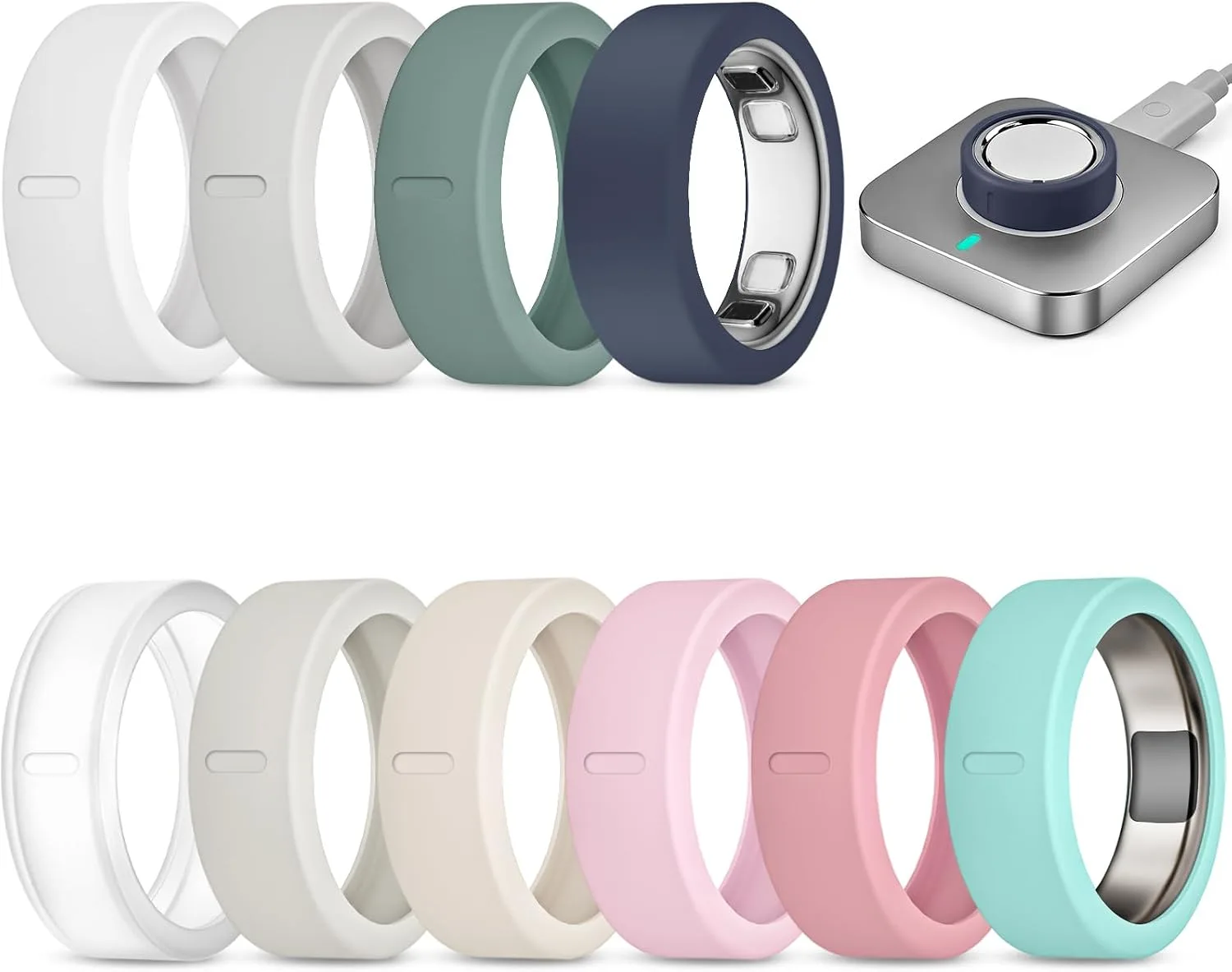 10 Pack Ring Cover Compatible with Oura Ring 5, Smart Ring Protector