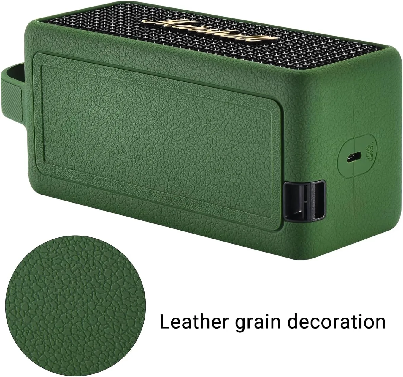 Silicone Cover Case Soft Shell for Marshall Emberton III, Green