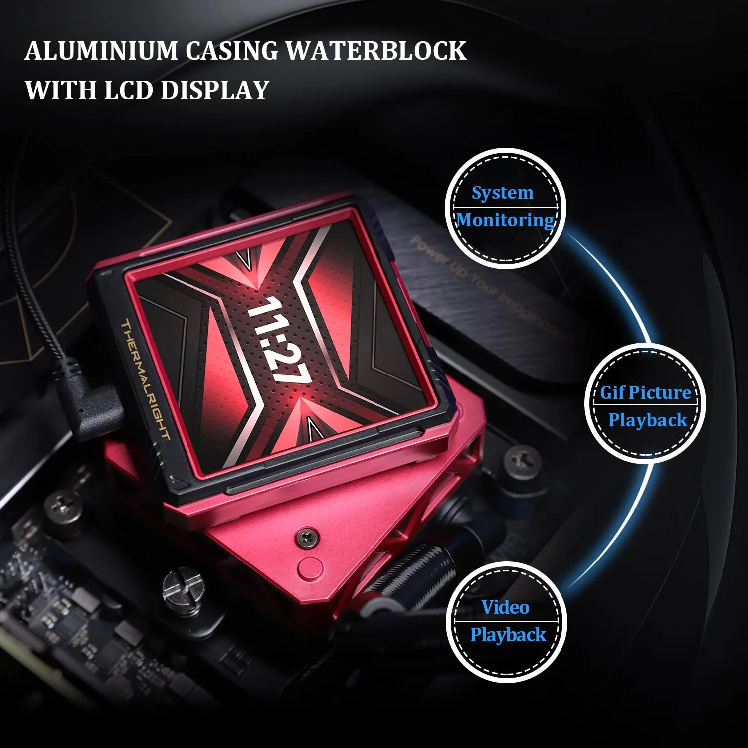 Thermalright FW360 Ultra ARGB Black CPU AIO Cooler,PC 360 Specification Water Cooler System,IPS LCD Screen with 480x480 Resolution,for AM5&Intel LGA1700/1851,High Performance Pump,2.88 in LCD Screen