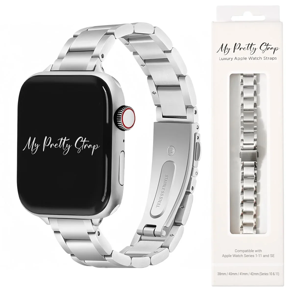 Correa para Apple Watch acero inoxidable ajustable compatible 38-49mm