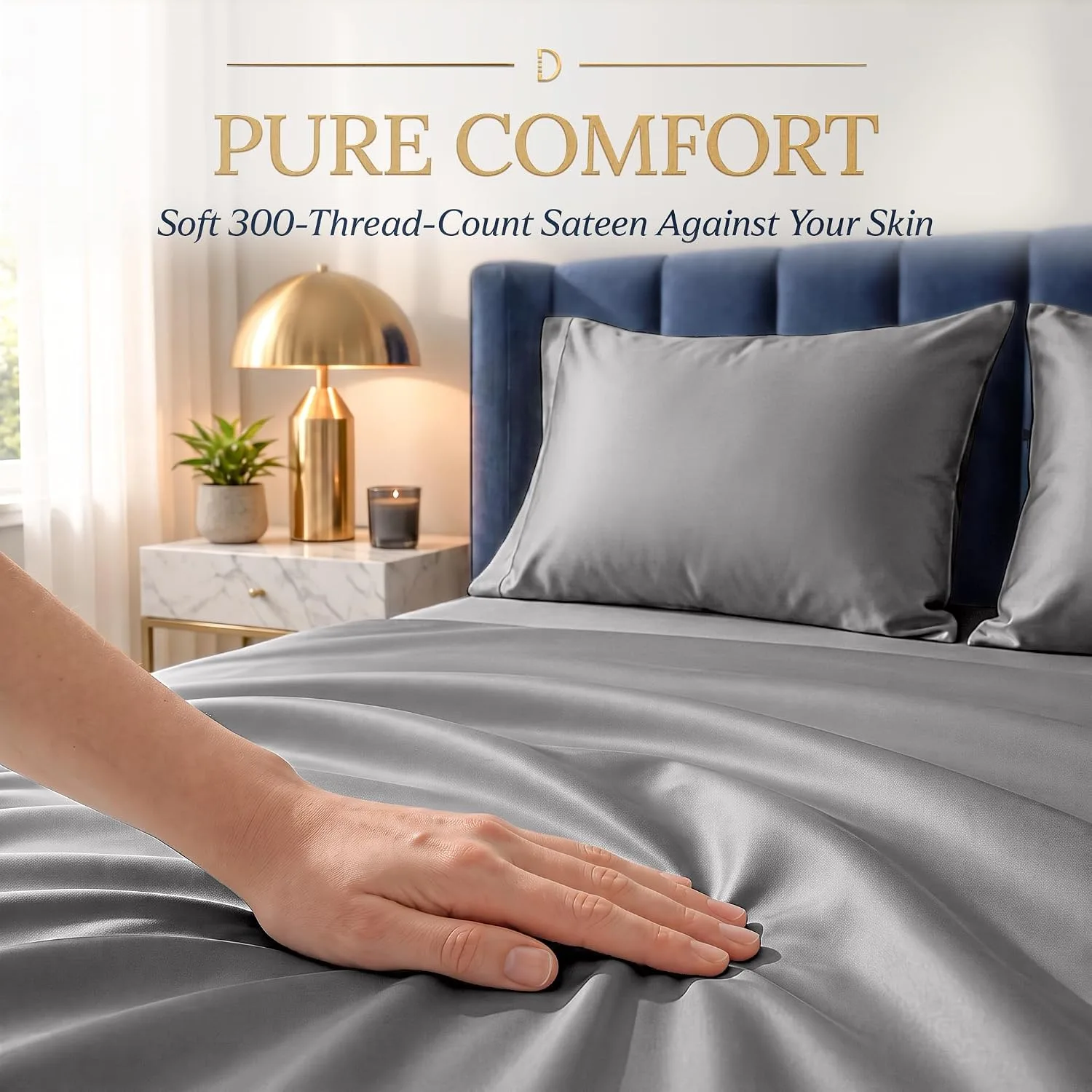 DECOLURE 100% Viscose from Bamboo Sheets Twin Size | 3 Pc Cooling Bed Set