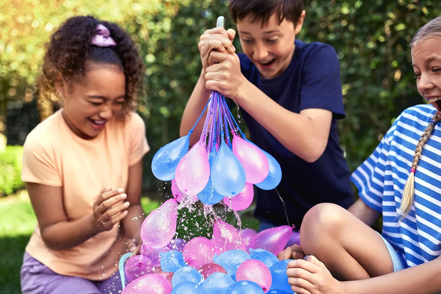 Bunch O Balloons Original Bunch O Balloons Tropical Party 330+ Rapid-Filling Self-Sealing Water Balloons (Amazon Exclusive 10 count, pack of 1) by ZURU Water Balloon for the Whole Family, Kids, Teens