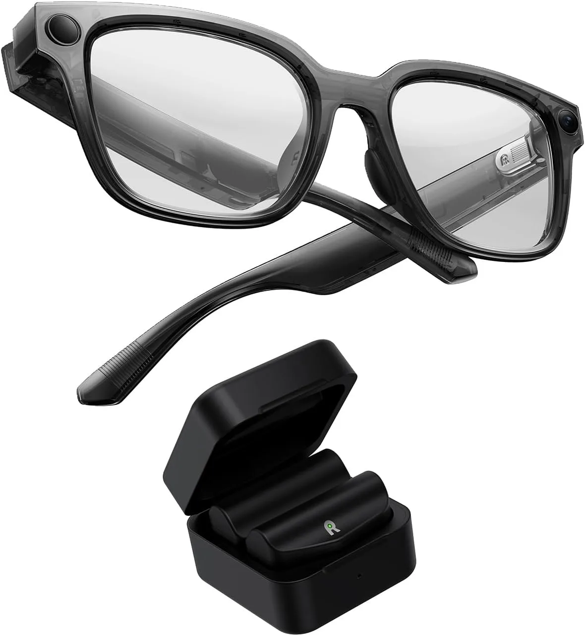 Rokid AI Glasses Style Pack,Smart Audio Glasses with Camera & Power Capsule