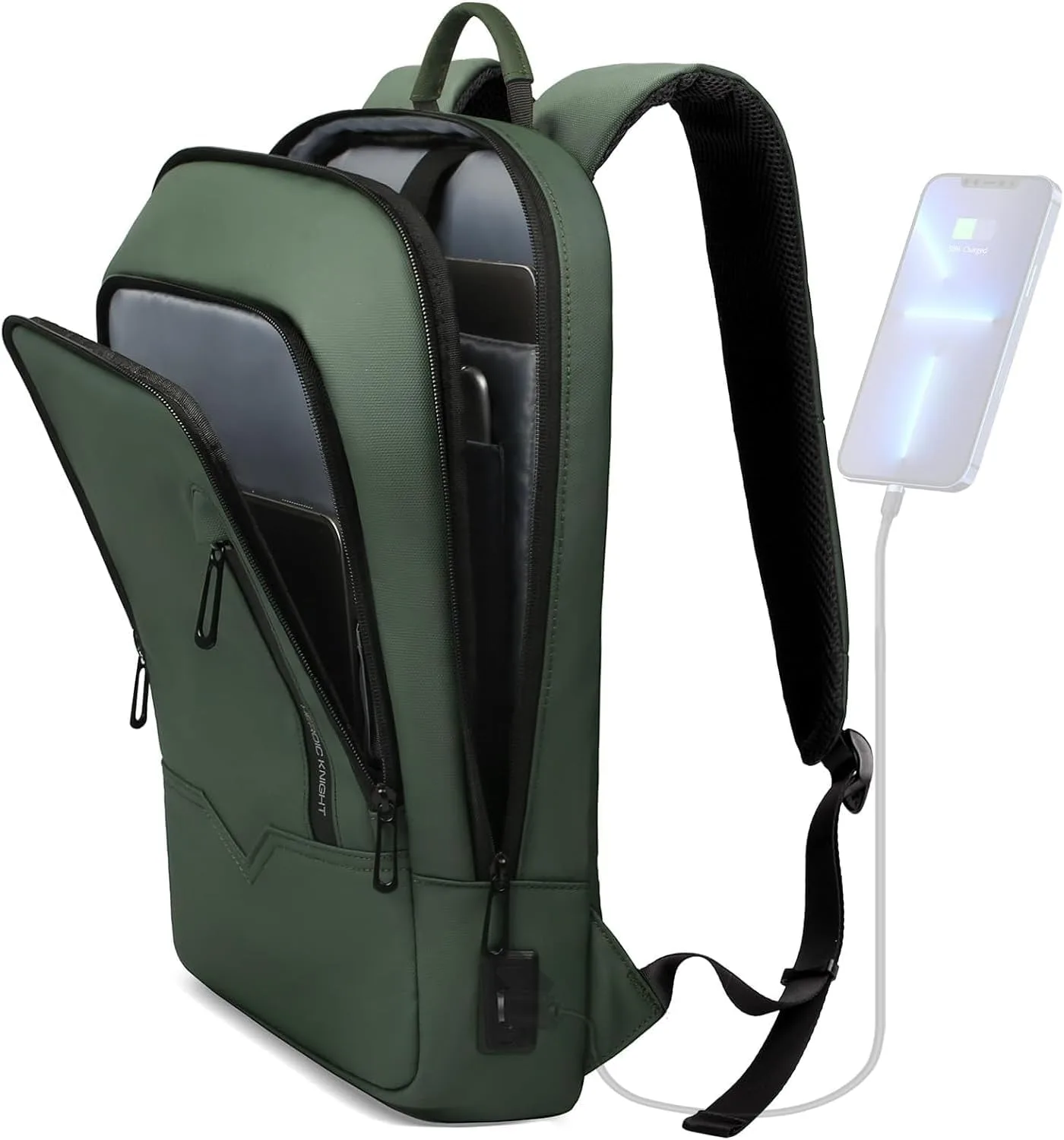 hk Backpack for Men, Business Slim Computer Bag for 17.3 Inch Laptop