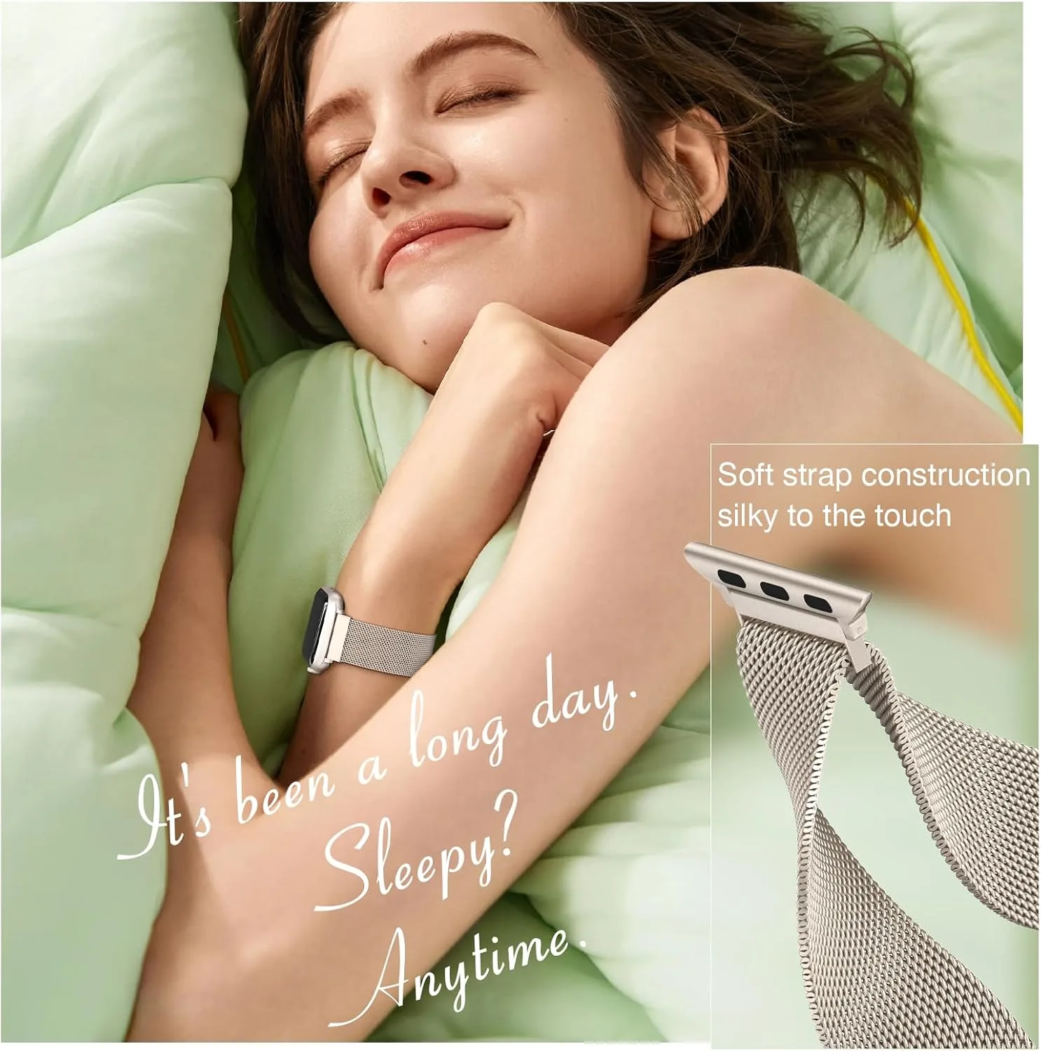 BELONGME 3 Pack Mesh Loop Compatible with Apple Watch Bands for Women Men