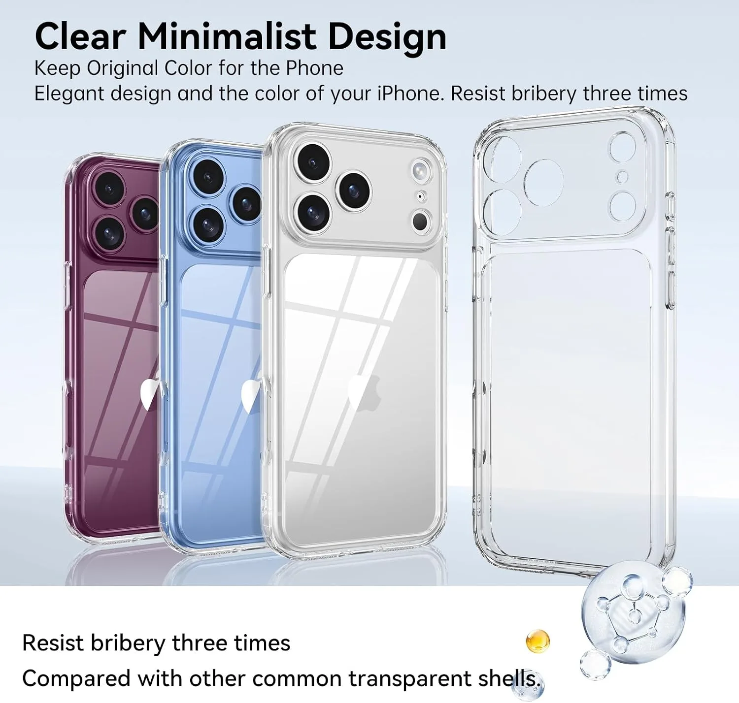 YINLAI Case for iPhone 18 Pro Max / 17 Pro Max 6.9-Inch,Crystal Clear