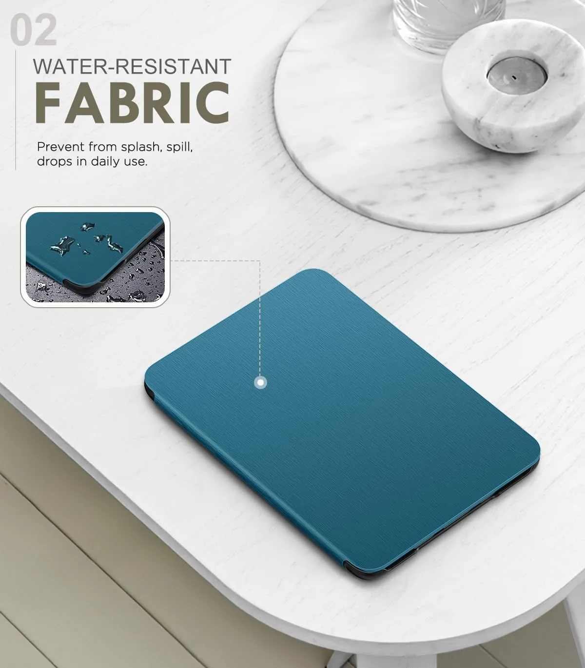 MoKo Case Fits 6" e-Reader 2024/2022 Lightweight Shell Cover, French Blue
