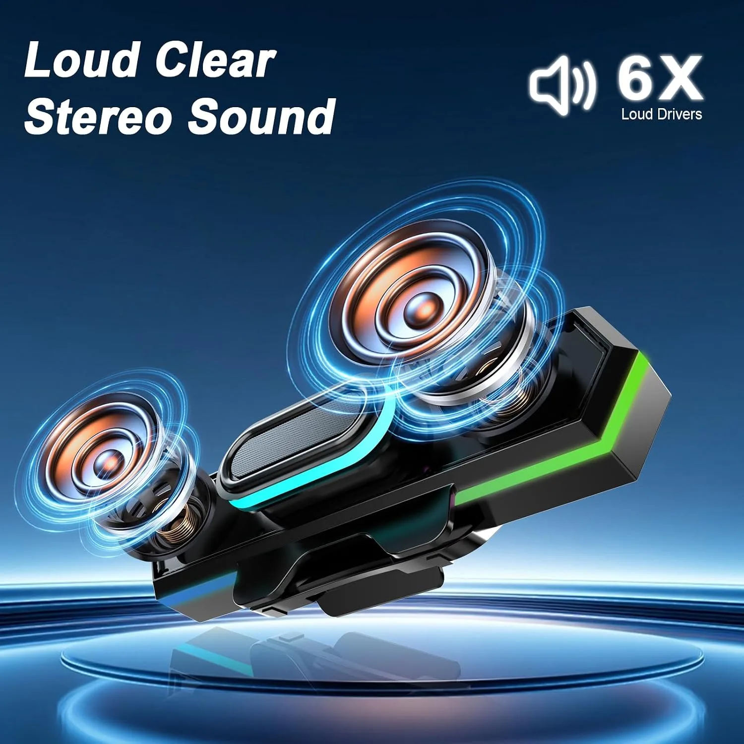 Computer Speakers for Desktop PC, Clip-On Monitor Speaker, Cool RGB Lights