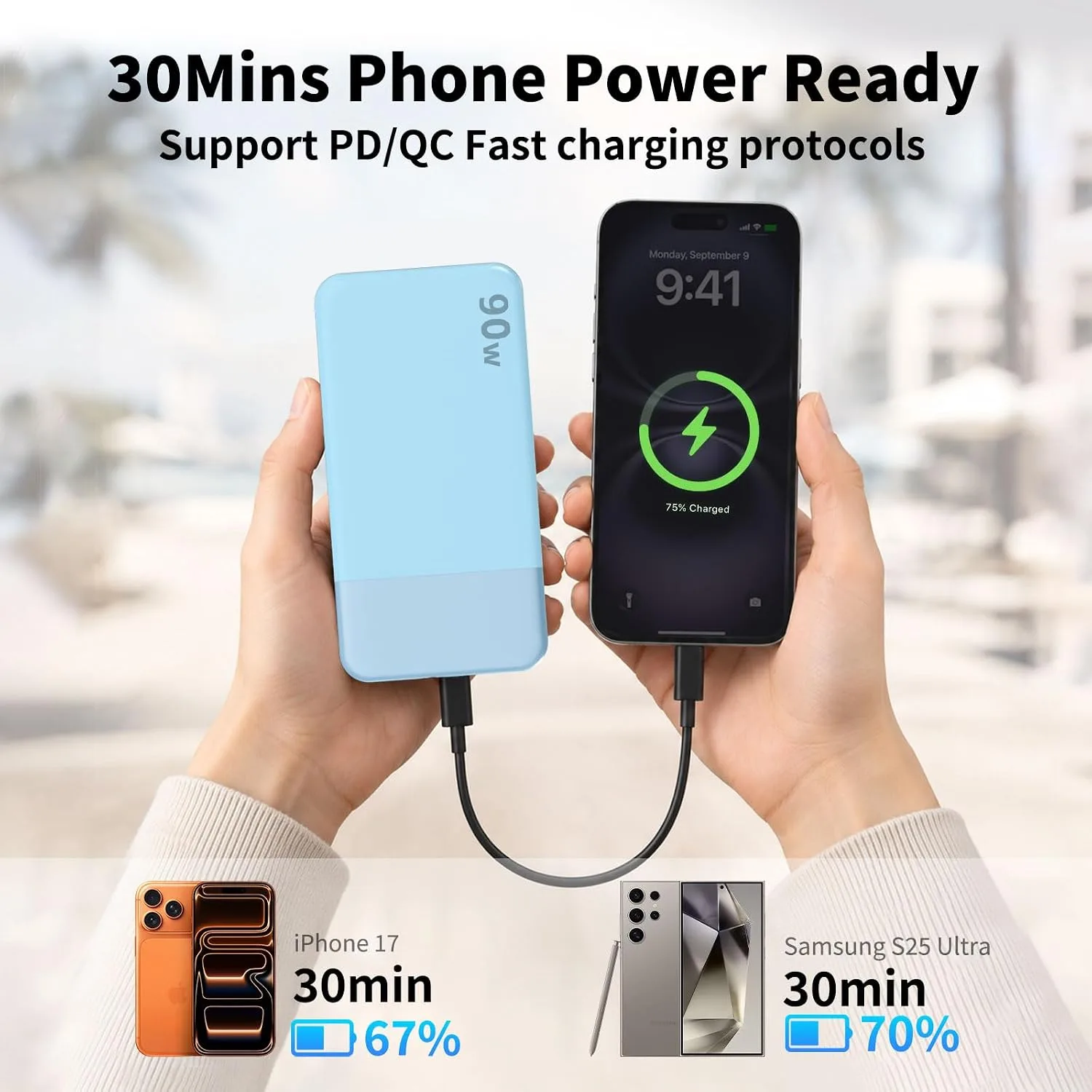 NOBIS 90W Portable Charger 20000mAh Laptop Power Bank Fast Charging