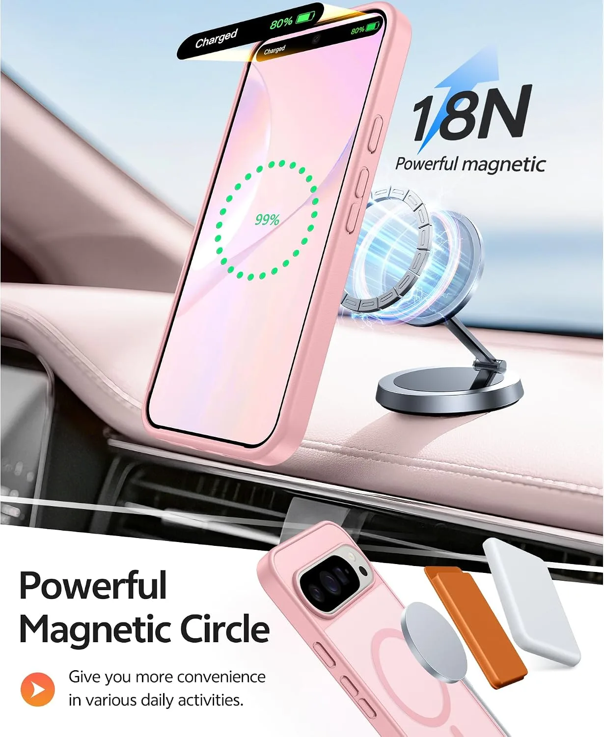 FNTCASE for Google Pixel 10 Pro XL / Pixel 9 Pro XL Case, Fit for Magsafe