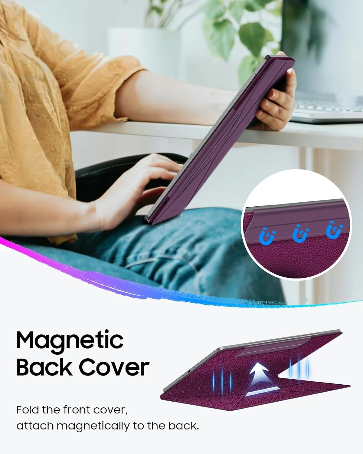 Fintie Magnetic Case for 11" Kindle Scribe 3rd Gen 2025 & Colorsoft, Purple