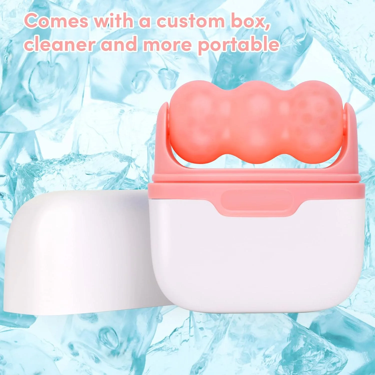 Fronnor Ice Roller for Face,Eyes,Cooling to Tighten Brighten Complexion, Soothing Skin Care Tool, Massager Under Eye Puffiness,Gift for Women