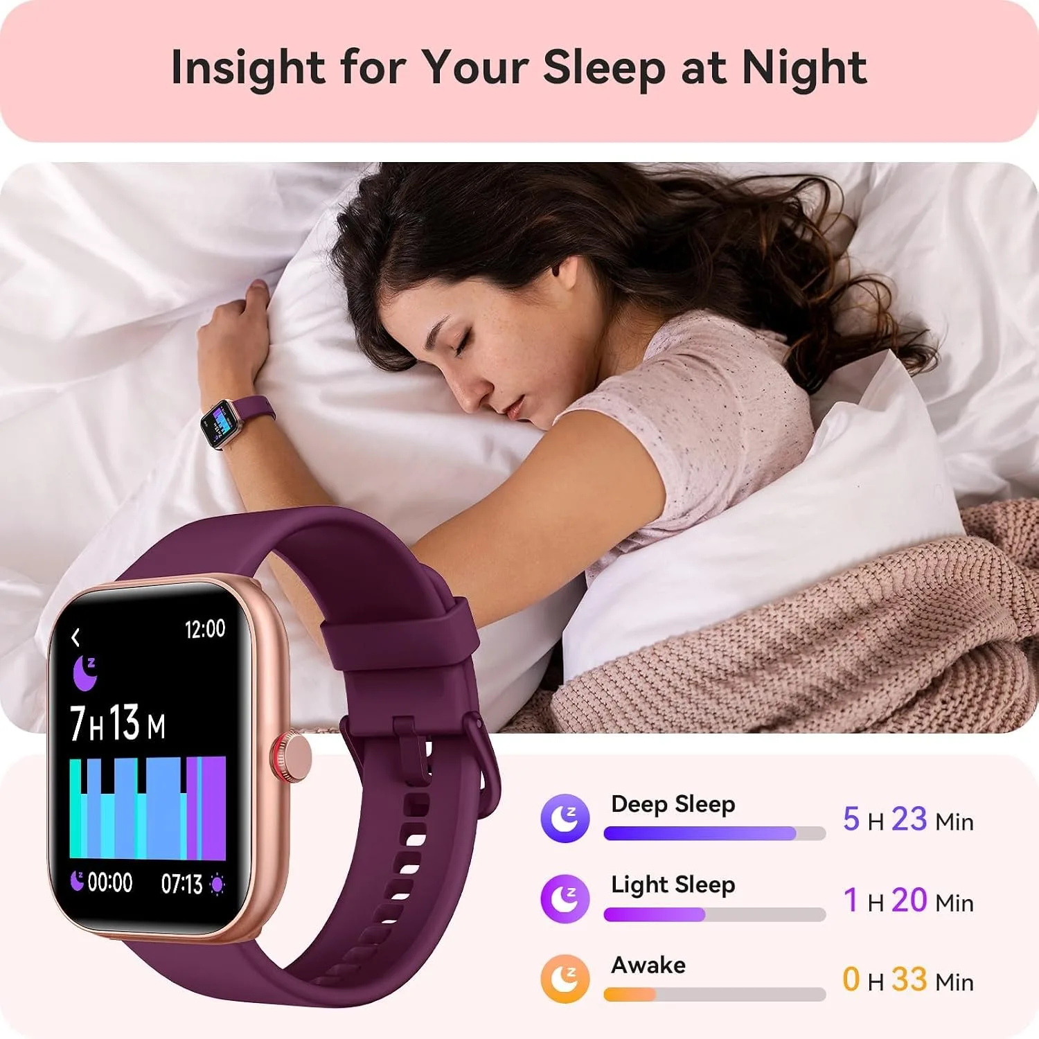 Smart Watch for Women Men, Smartwatch for iPhone & Android Bluetooth (Answer/Call) Built-in Alexa, 1.91" HD Fitness Tracker with 105+ Sport Modes, IP68 Waterproof, Sleep/Heart Rate/Stress Monitor