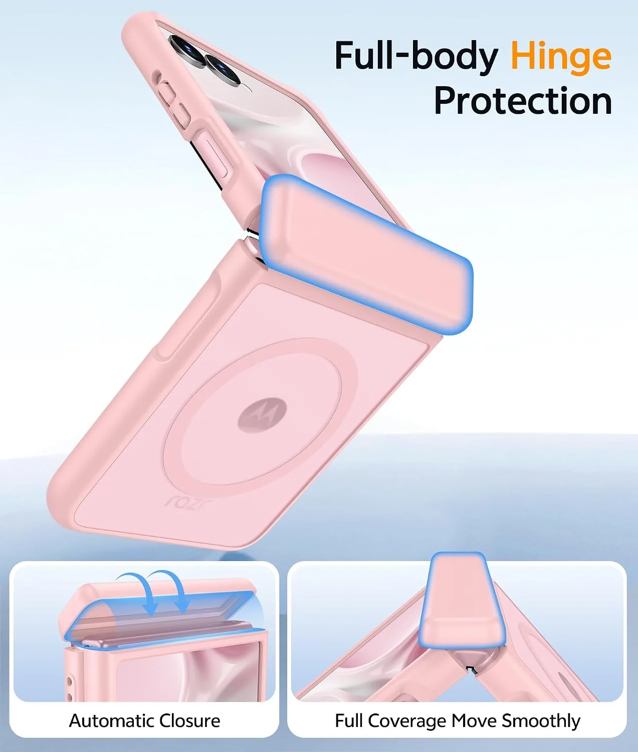 FNTCASE for Motorola Razr 2026/2025 Case, Fit for Magsafe, Hinge Protection